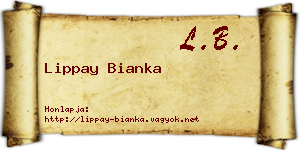 Lippay Bianka névjegykártya